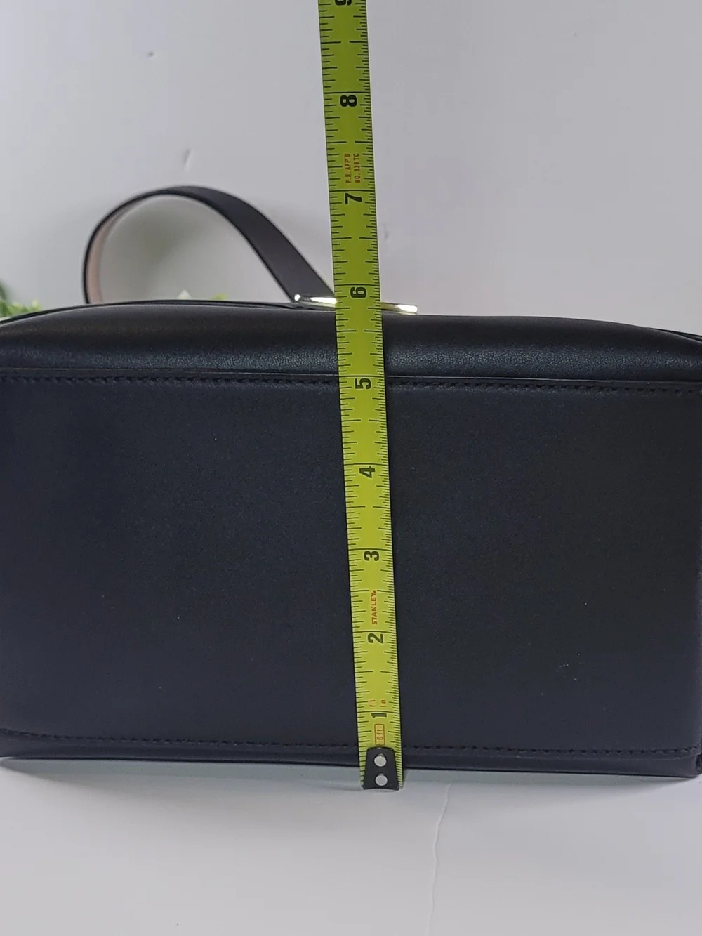 kate spade Black Crossbody with Beige Strap and Gold Plaque